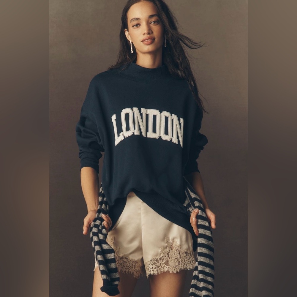 ▪️NWT By Anthropologie Mock-Neck City Sweatshirt